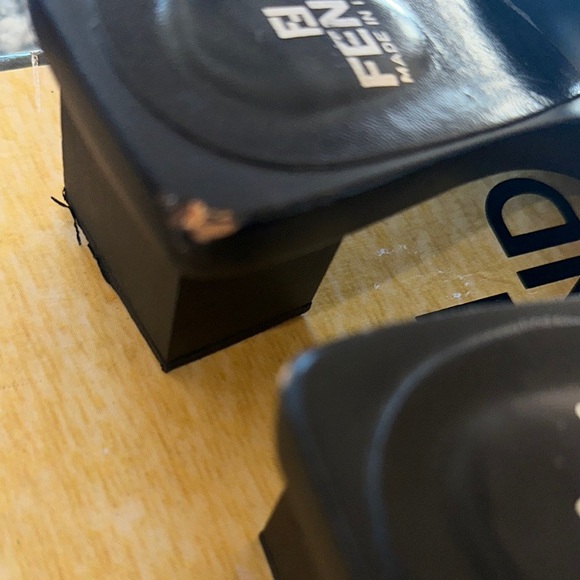 Fendi Black Slide Sandals - Picture 8 of 9